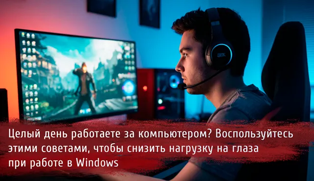 Иллюстрация к статье «Защищаем глаза при работе с Windows — советы по настройке»